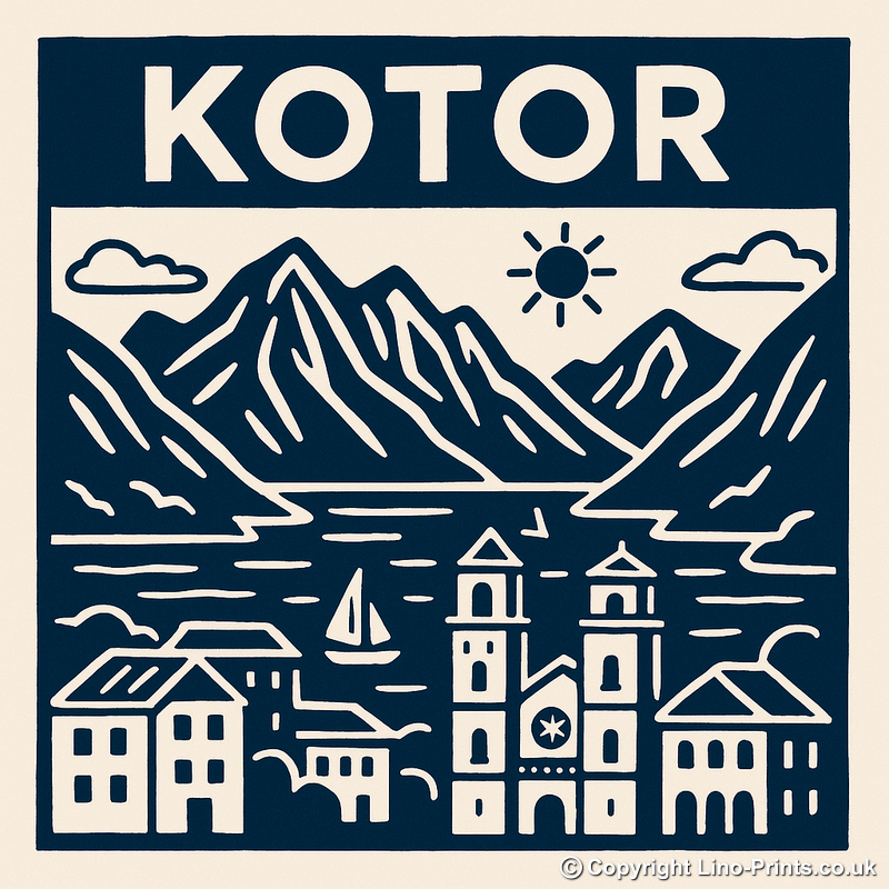 Cities Linoprint-Style Art (c172)