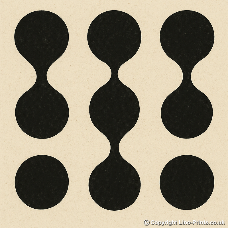Bauhaus Design Linoprint-Style Art (c410)