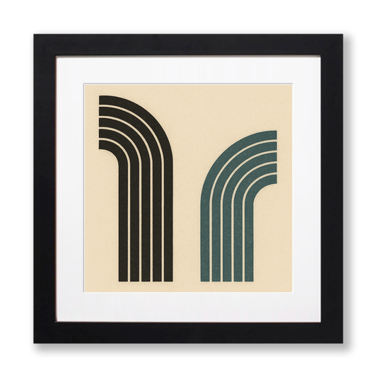 Bauhaus Design Linoprint-Style Art (c438)