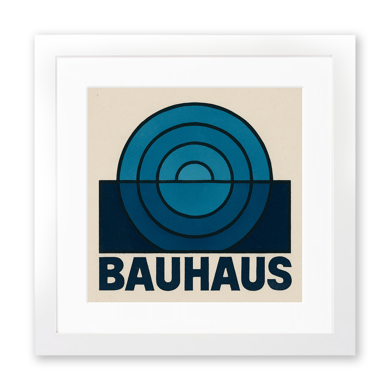 Bauhaus Design Linoprint-Style Art (c478)