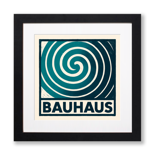 Bauhaus Design Linoprint-Style Art (c443)