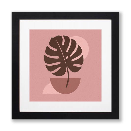 Flowers and Plants Linoprint-Style Art (c534)