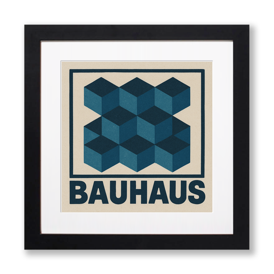 Bauhaus Design Linoprint-Style Art (c413)