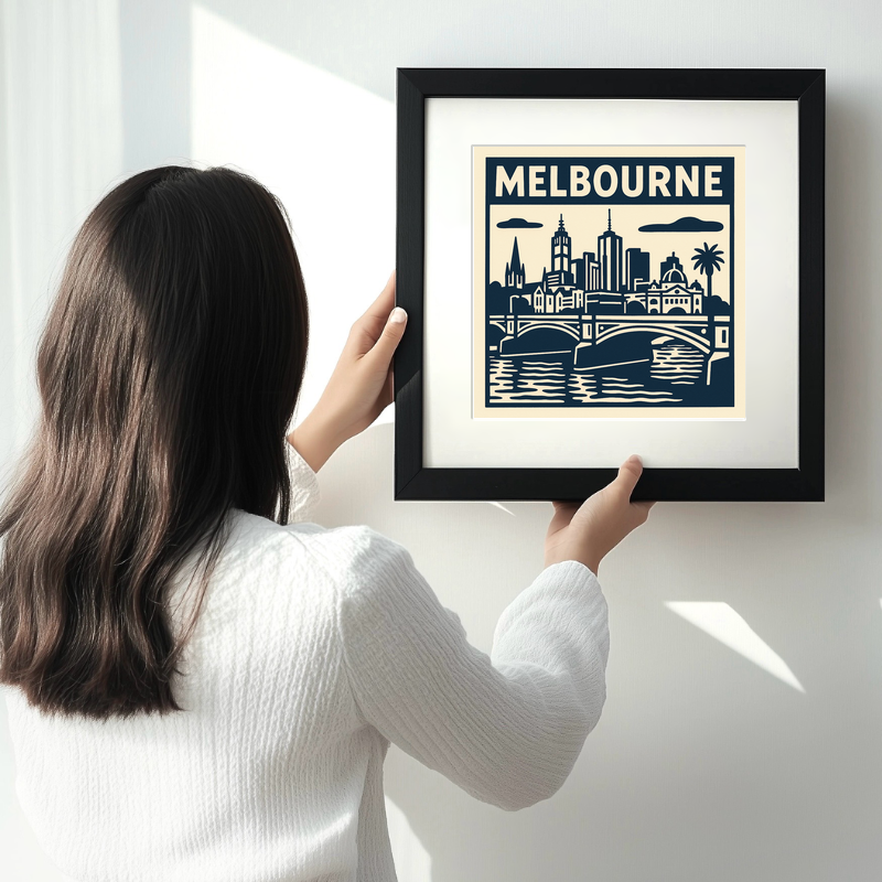 Cities Linoprint-Style Art (c147)