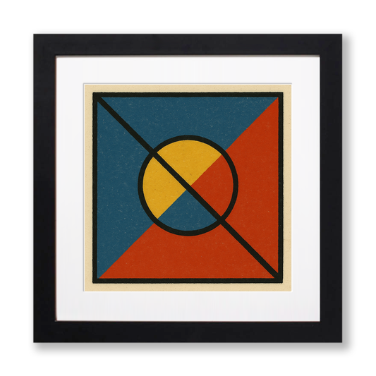 Bauhaus Design Linoprint-Style Art (c422)