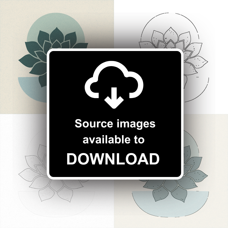 Flowers and Plants Linoprint-Style Art (c519)