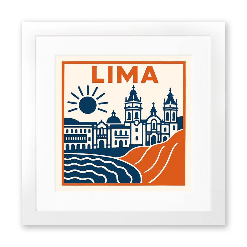 Cities Linoprint-Style Art (c163)