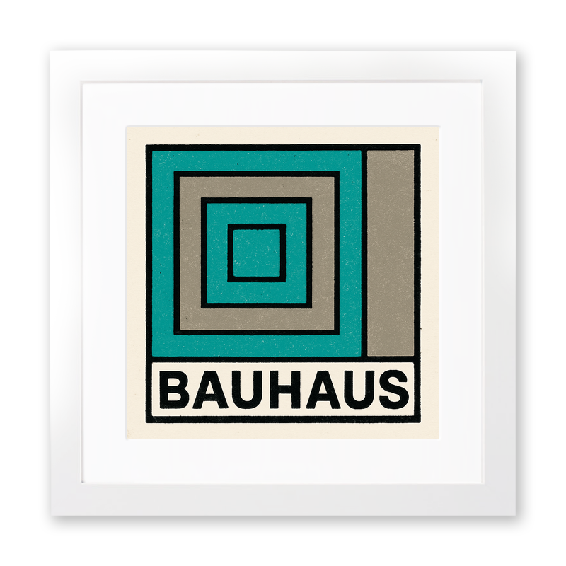 Bauhaus Design Linoprint-Style Art (c420)