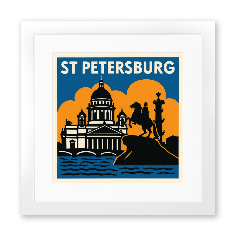 Cities Linoprint-Style Art (c84)