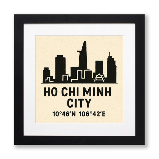 Place Coordinates Linoprint-Style Art (c277)