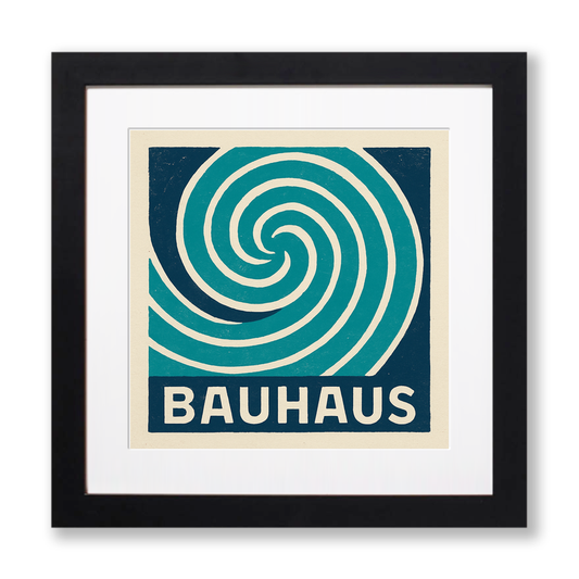 Bauhaus Design Linoprint-Style Art (c487)