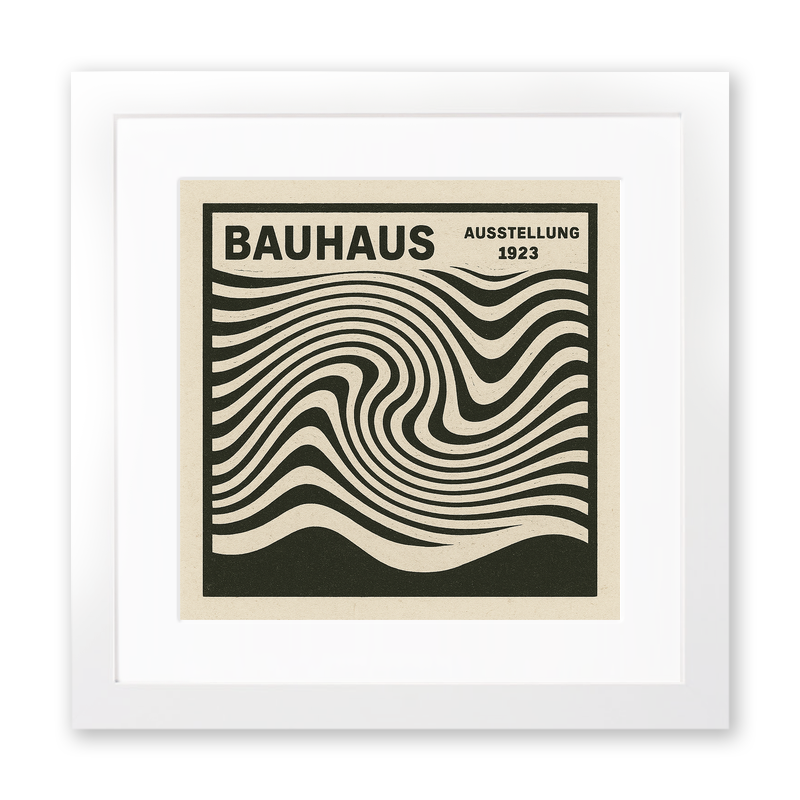 Bauhaus Design Linoprint-Style Art (c429)