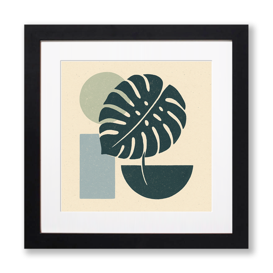 Flowers and Plants Linoprint-Style Art (c511)