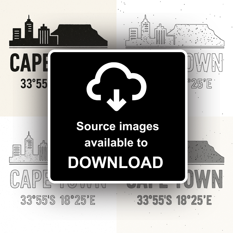 Place Coordinates Linoprint-Style Art (c290)