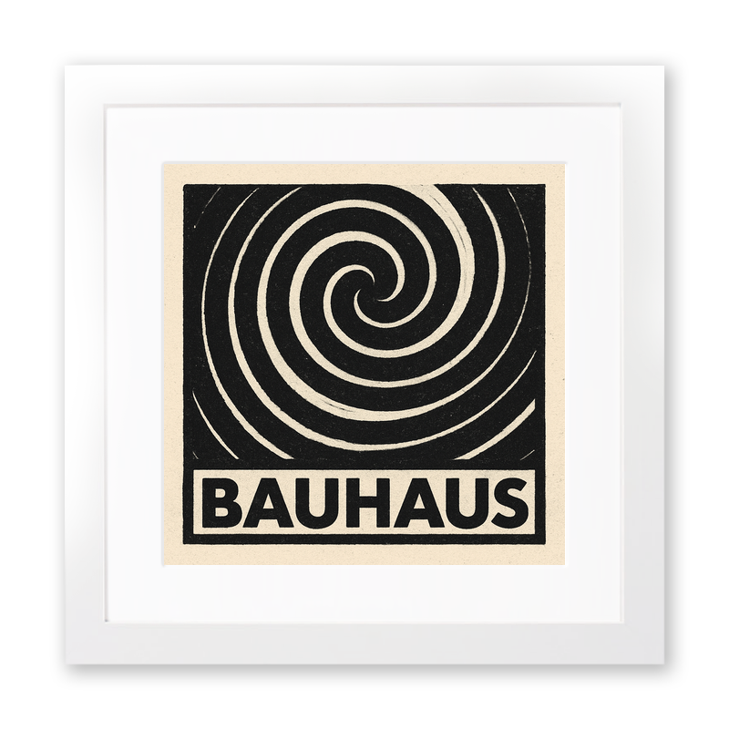 Bauhaus Design Linoprint-Style Art (c486)
