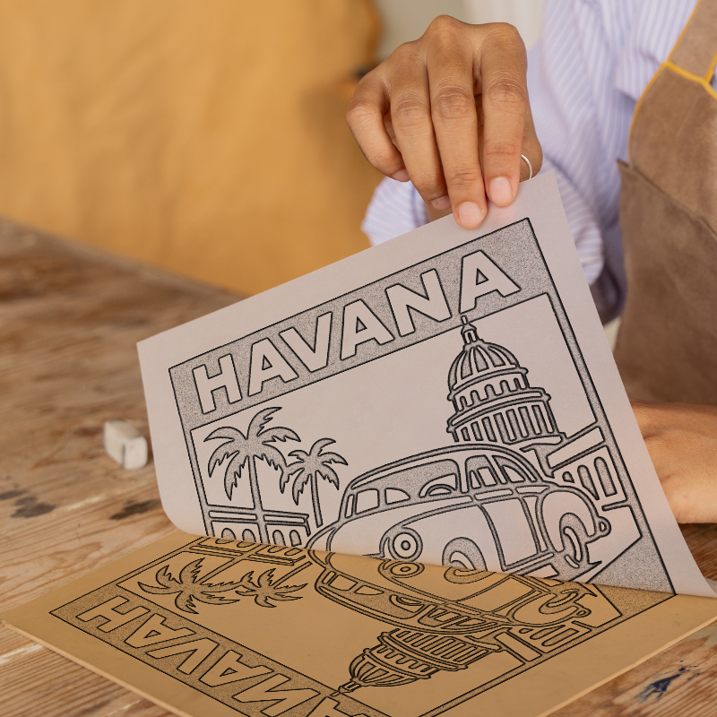 Cities Linoprint-Style Art (c186)