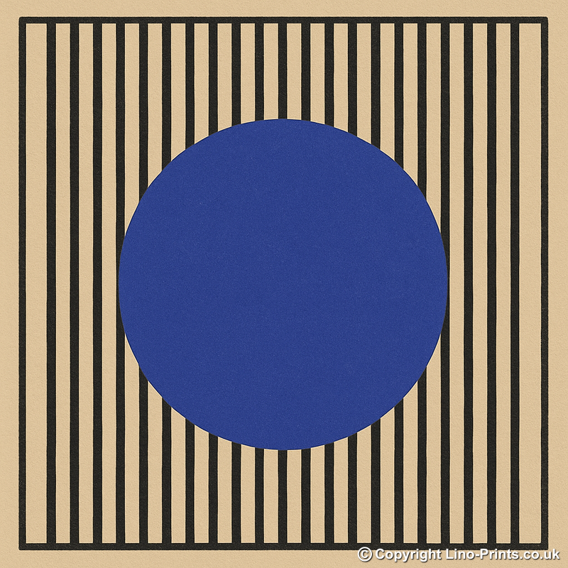 Bauhaus Design Linoprint-Style Art (c458)