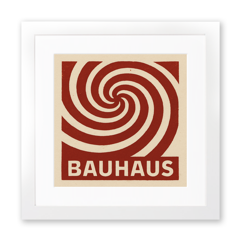 Bauhaus Design Linoprint-Style Art (c488)