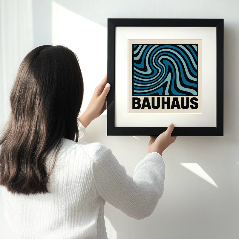 Bauhaus Design Linoprint-Style Art (c476)