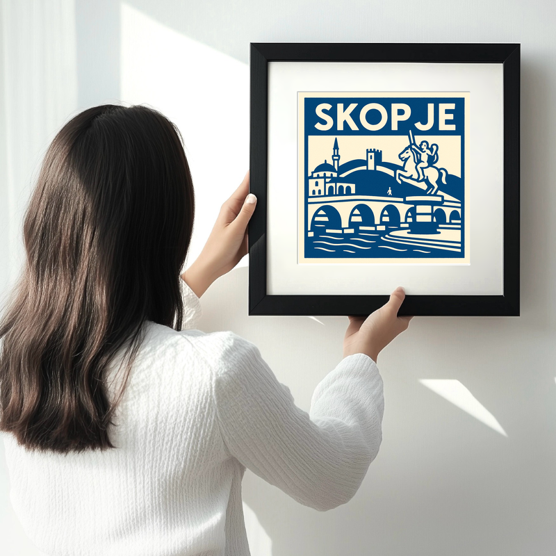 Cities Linoprint-Style Art (c86)