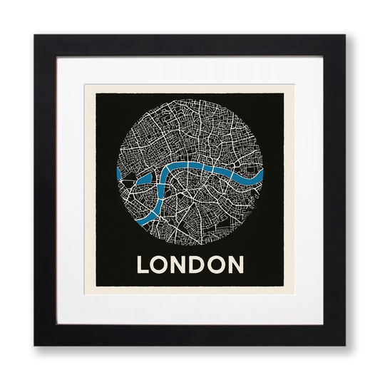 Maps Linoprint-Style Art (c16)