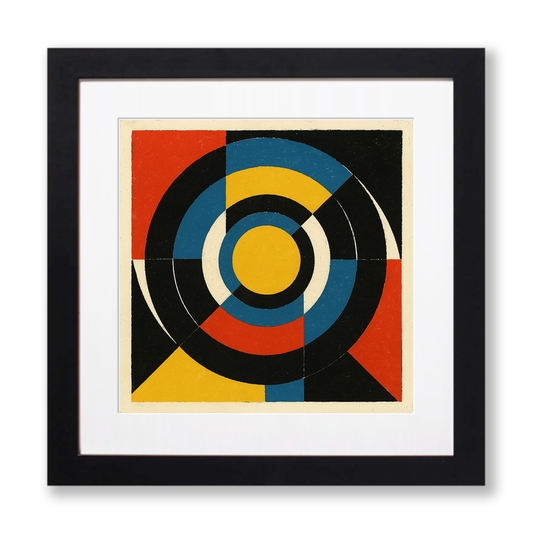 Bauhaus Design Linoprint-Style Art (c459)