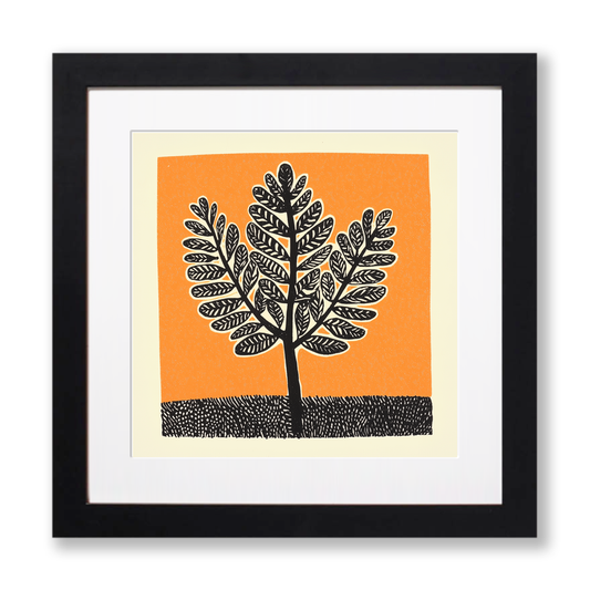 Fern Linoprint-Style Art (1583-1)