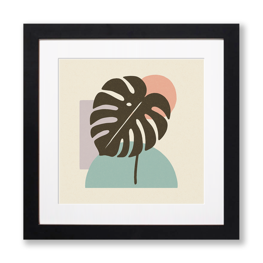 Flowers and Plants Linoprint-Style Art (c502)