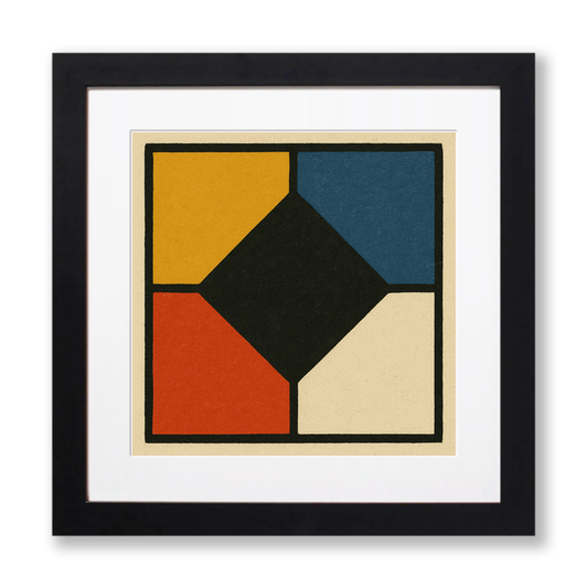 Bauhaus Design Linoprint-Style Art (c462)