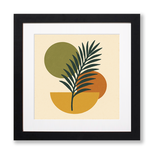 Flowers and Plants Linoprint-Style Art (c531)