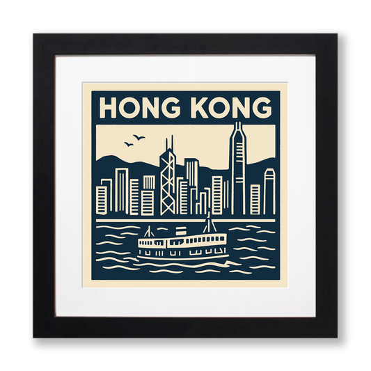 Cities Linoprint-Style Art (c181)