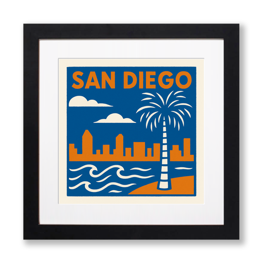 Cities Linoprint-Style Art (c101)