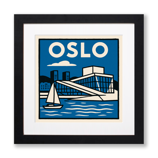 Cities Linoprint-Style Art (c126)