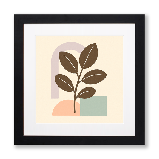 Flowers and Plants Linoprint-Style Art (c515)