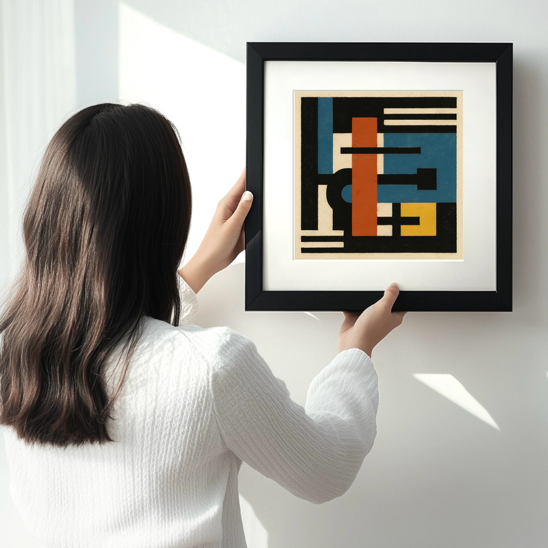 Bauhaus Design Linoprint-Style Art (c433)