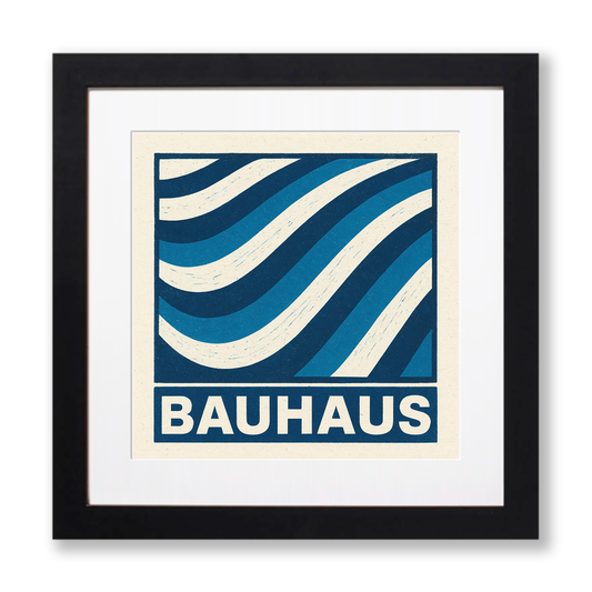 Bauhaus Design Linoprint-Style Art (c425)