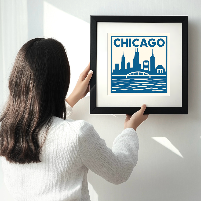 Cities Linoprint-Style Art (c212)