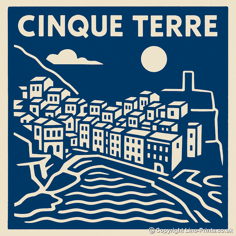 Cities Linoprint-Style Art (c210)