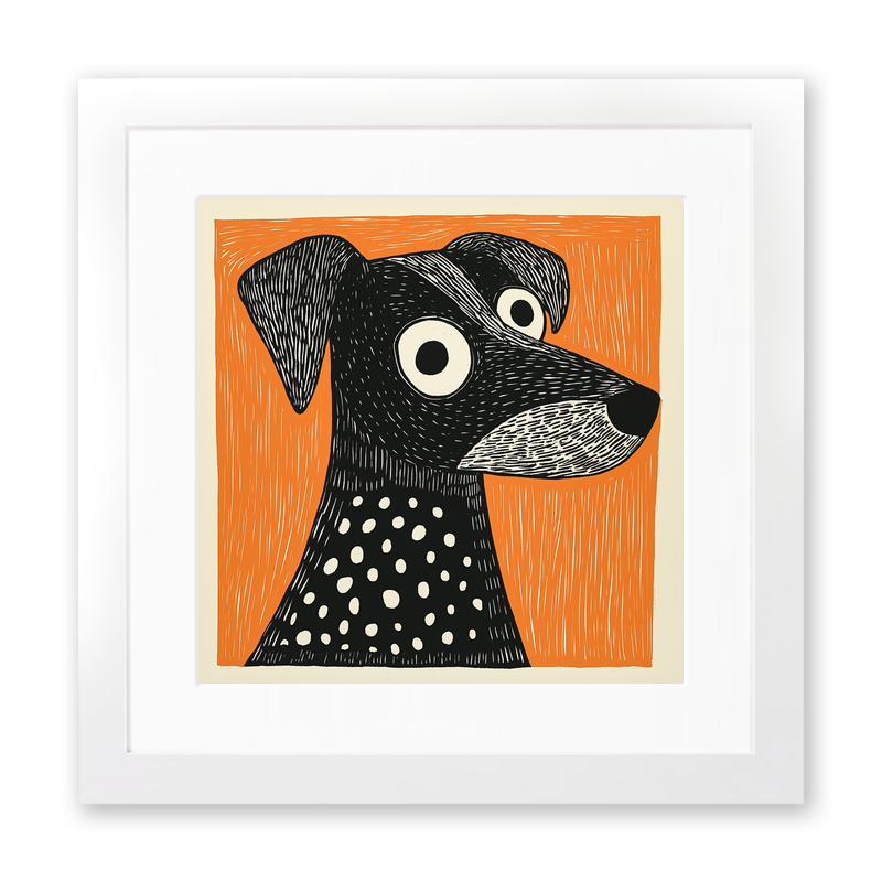 Dalmatian Linoprint-Style Art (1462-1)