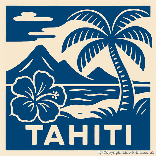 Cities Linoprint-Style Art (c79)