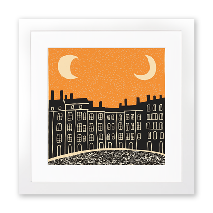 Royal Crescent, Bath Linoprint-Style Art (189-1)