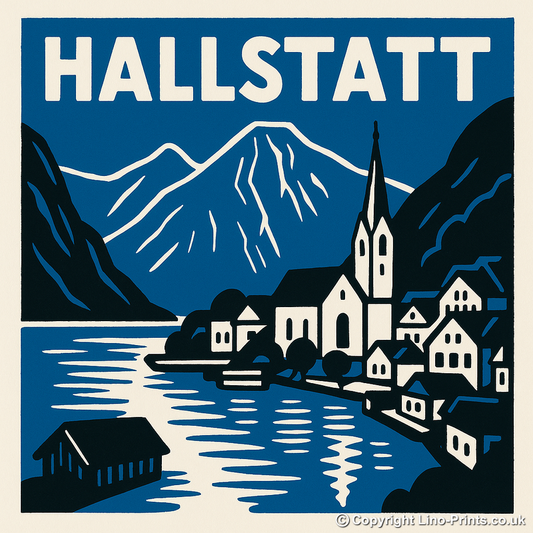 Cities Linoprint-Style Art (c188)