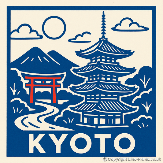 Cities Linoprint-Style Art (c168)