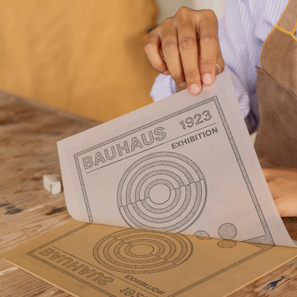 Bauhaus Design Linoprint-Style Art (c474)