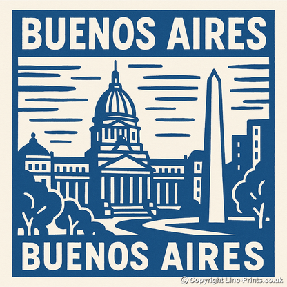 Cities Linoprint-Style Art (c225)