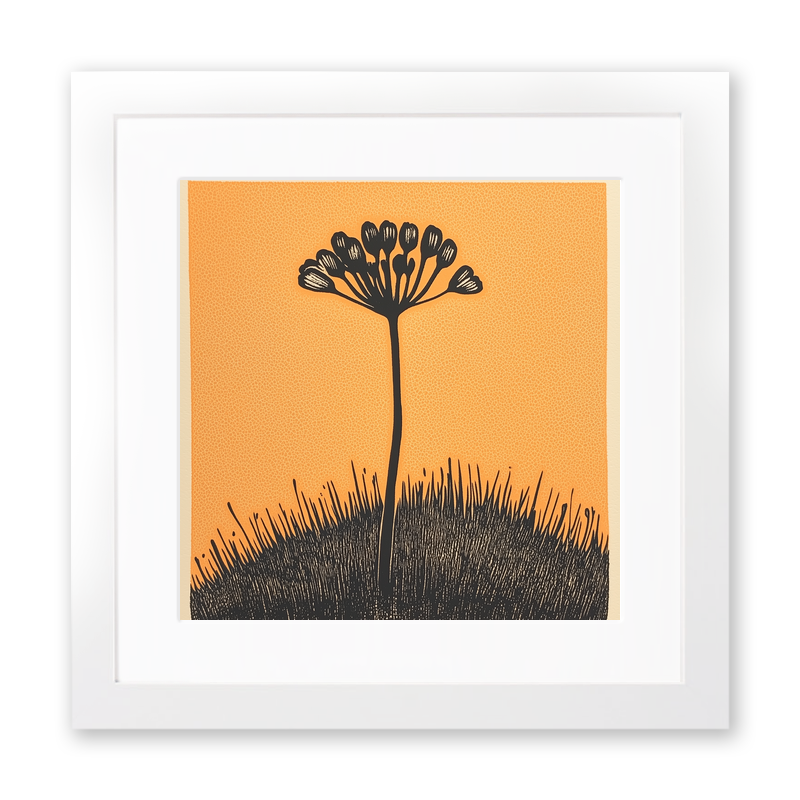 Agapanthus Linoprint-Style Art (1560-1)