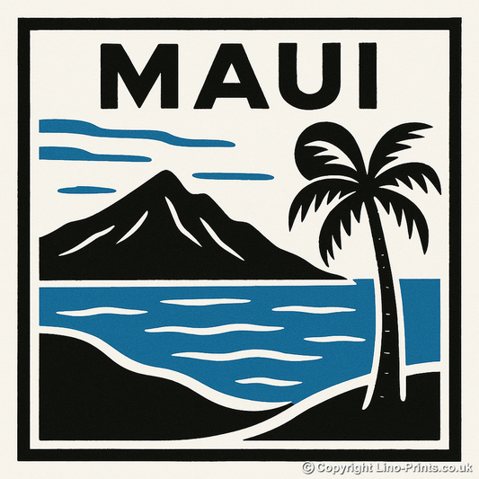 Cities Linoprint-Style Art (c151)