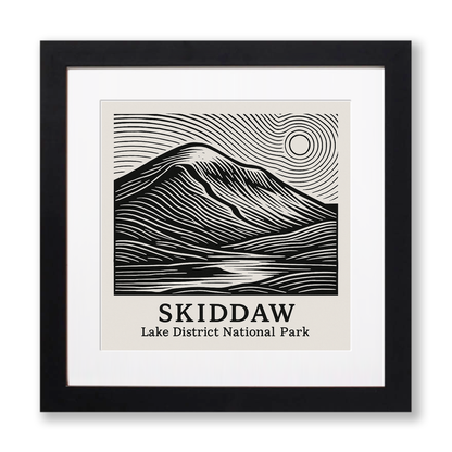 Mountains Linoprint-Style Art (c365)