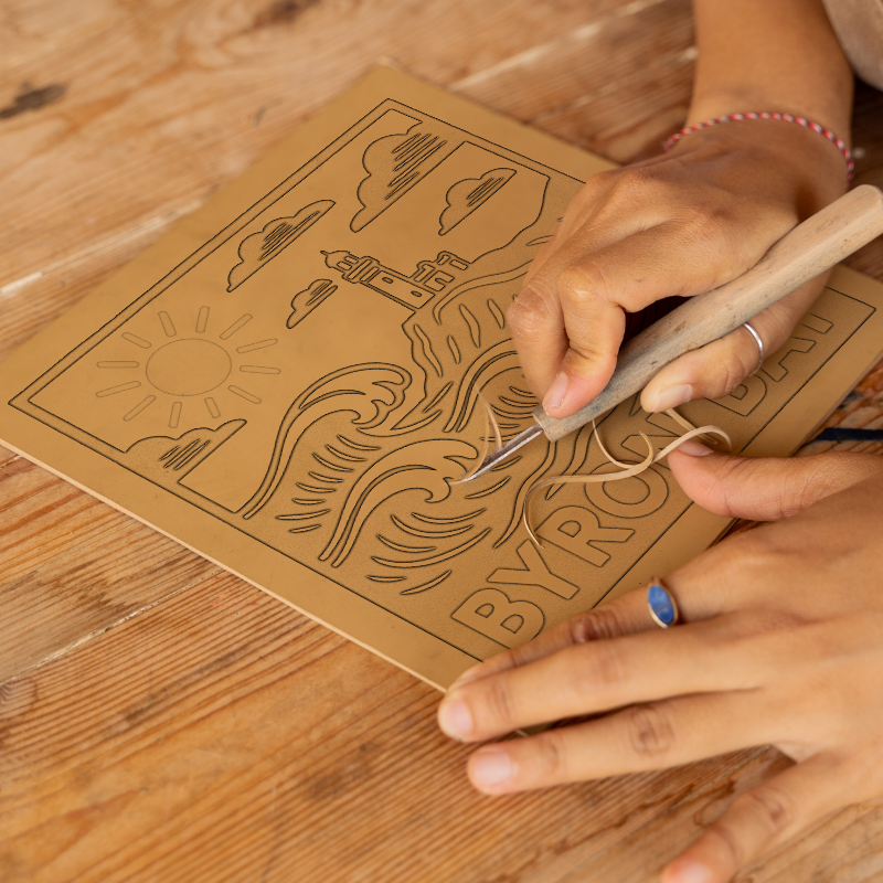 Cities Linoprint-Style Art (c223)