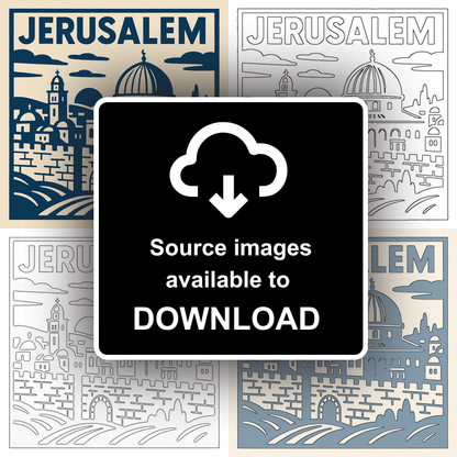 Cities Linoprint-Style Art (c174)